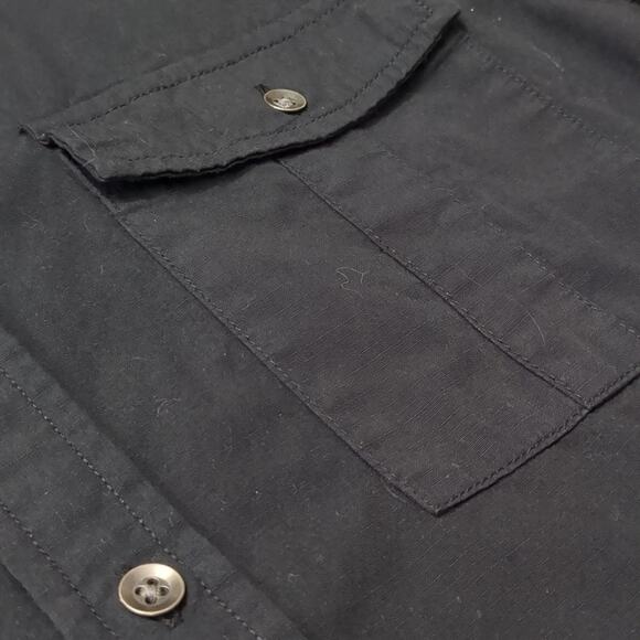 Rock and Republic Men's Black Short Sleeve Button Down Cotton Shirt Large - Picture 7 of 8